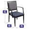 Medacure Squared Navy Stain-Resistant Dining Room Chair for Seniors & Homecare MC-DCA450B - alternate 3